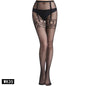 Free Shipping For LaceLure - Transparent Fishnet Stockings with Embroidered Thigh High Stripes