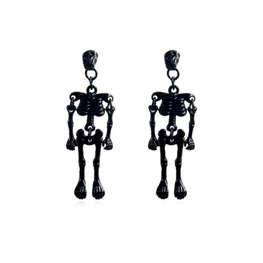 Free Shipping For 'Hang' Dark Punk Alloy Skull Earrings