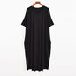 Free shipping for Plus Size 8XL 150kg Women Summer Modal Long Dress O Neck Short Sleeve Soft Comfortable Dresses Ladies Casual Large Home Dress