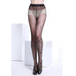 Ultra-Sheer Black Jacquard Silk Pantyhose - Fashionably Patterned Tights