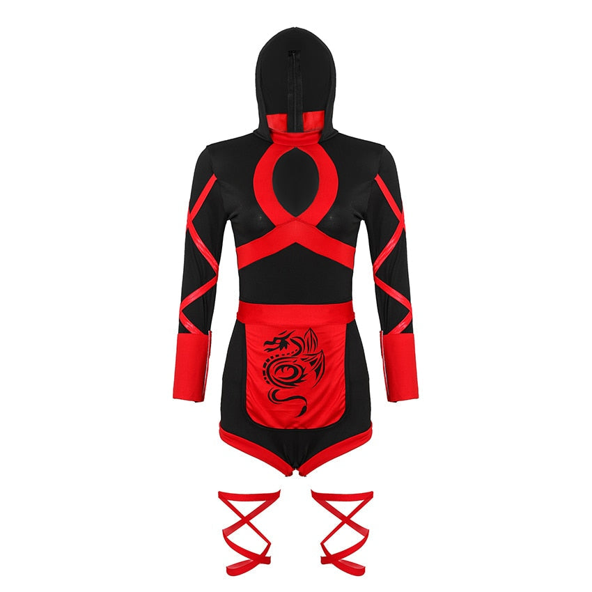 Free Shipping For Sexy Dragon Ninja Costume