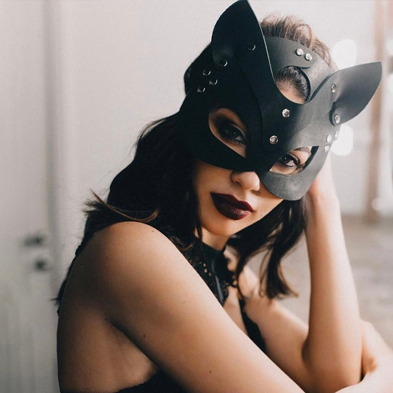 Free Shipping For Leather Cat Mask