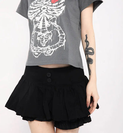 Free Shipping For 'Heartbeat' Punk Graphic Heart Beat Tee