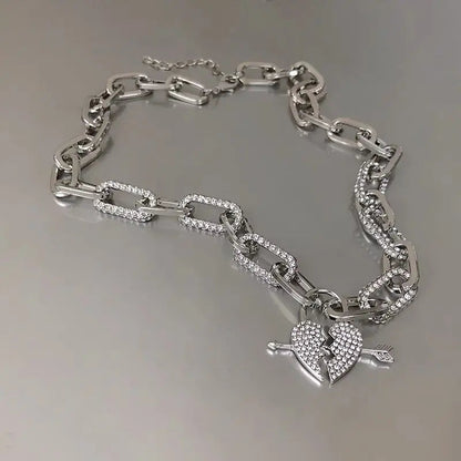 Free Shipping For 'Heartbreaker' Grunge Shinning Chained Necklace