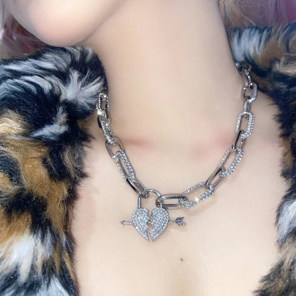 Free Shipping For 'Heartbreaker' Grunge Shinning Chained Necklace