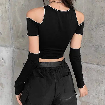 Free Shipping For 'Heartless' Goth Dark Style Hollow Out Top