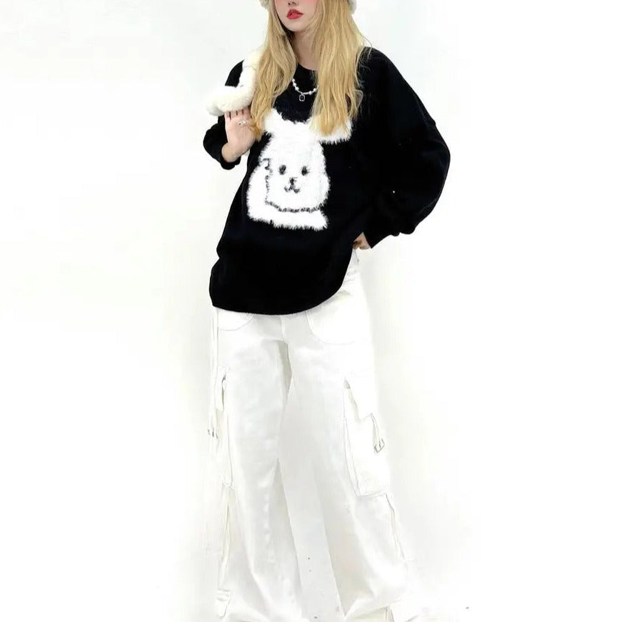 Free Shipping For 'Hey Yeah' Rabbit Cute Kawaii Sweater