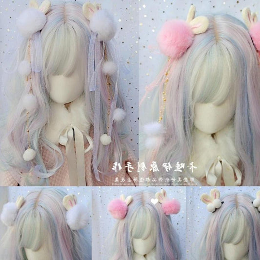 Free Shipping For Hivava Snowball Fight Bunny Fairycore Princesscore Cottagecore Hair Accessory and Ring Jewelry