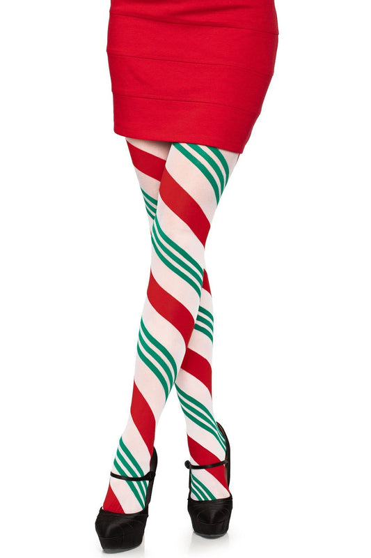 Free Shipping For Holiday Ribbon Striped Tights