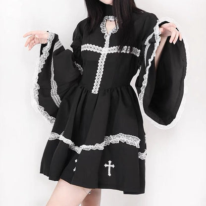 Free Shipping For 'Holy Doll' Cross & Lace Heart Shape Dress