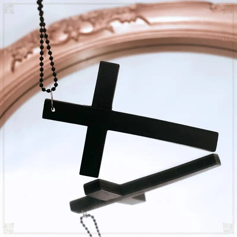 Free Shipping For 'Holy' Dark Goth Big Cross Necklace