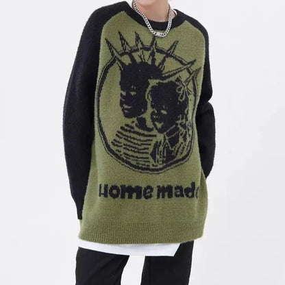 Free Shipping For 'Homemade' Oversized Unisex Punk Graffiti Sweater