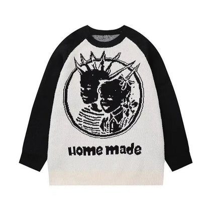 Free Shipping For 'Homemade' Oversized Unisex Punk Graffiti Sweater