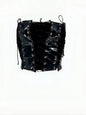 Free Shipping For 'Hot Mess' Punk Pu Leather Lace Up Tube Top