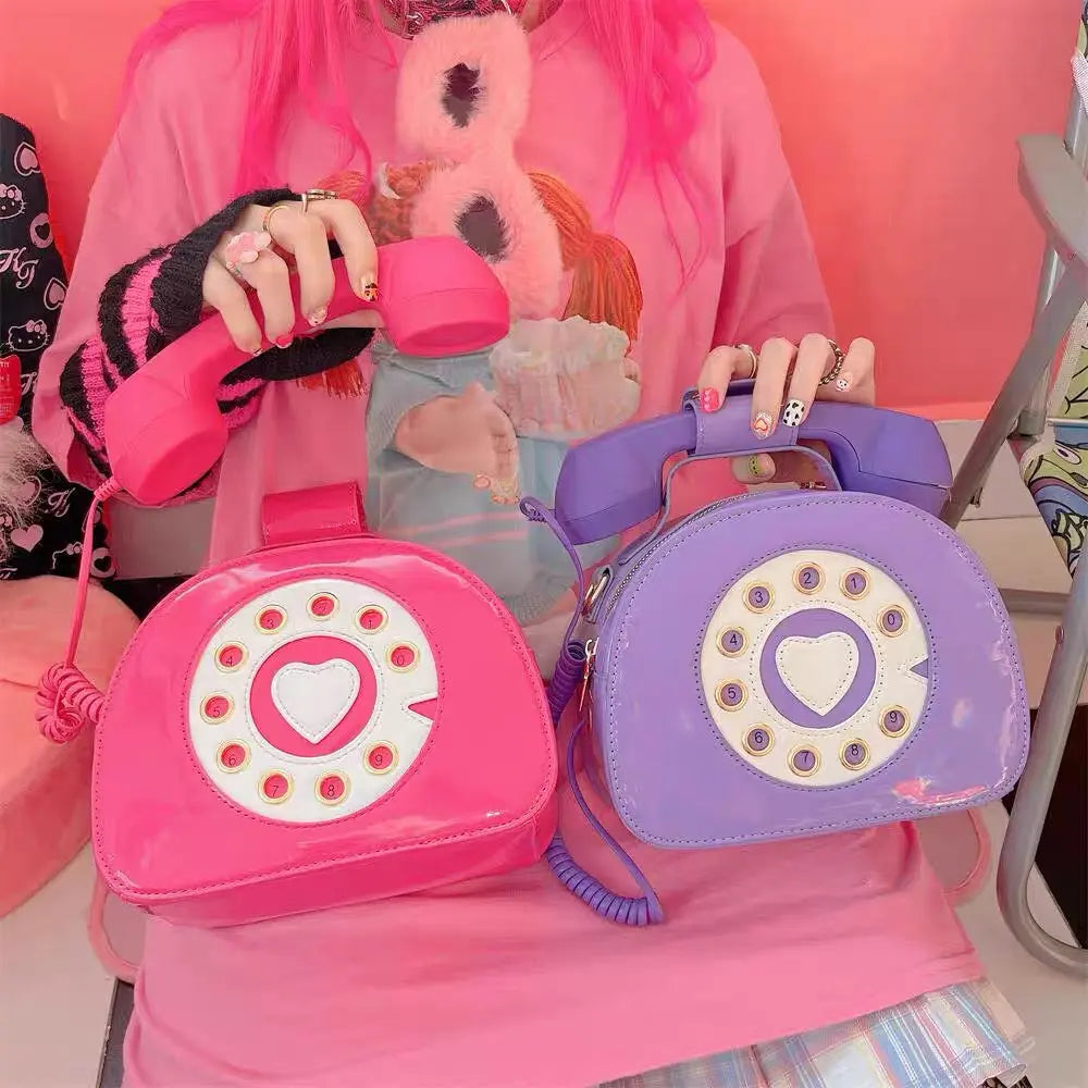 Free Shipping For 'Hotline' Kawaii Headphone & Telephone Shape Bag