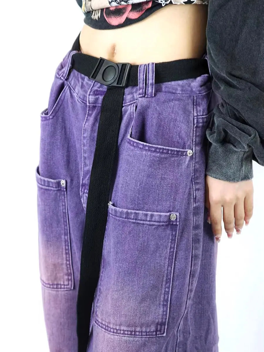 Free Shipping For 'Hyacinth' Purple Gradual Color Pants