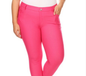 Free Shipping For  Women's Plus Size Pink 5-Pocket Skinny Capri Jeggings