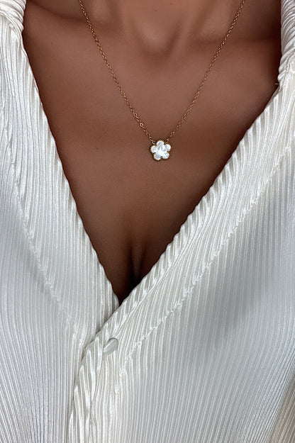 Free Shipping For Clover Necklace  - White