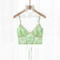 Free Shipping For Green Plaid Print Lace Up Bustier Corset Top