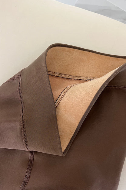 Free Shipping For Thermal Fleece Tights - Brown