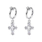 Free Shipping For 'Ice Cubes' Unisex Zircon Cross Earrings Set