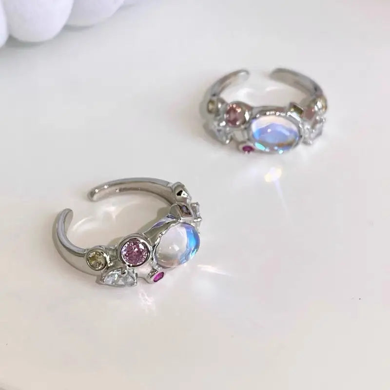 Free Shipping For 'Infinite Stone'  Y2k Pride Month Opal Rings Set