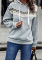 Aztec Fringe Trim Hoodie