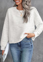 Round Neck Wavy Textured Sweater