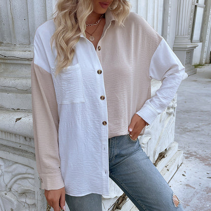 Two Tone Textured Blouse