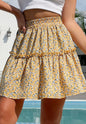 High Waist Tiered Summer Skirt