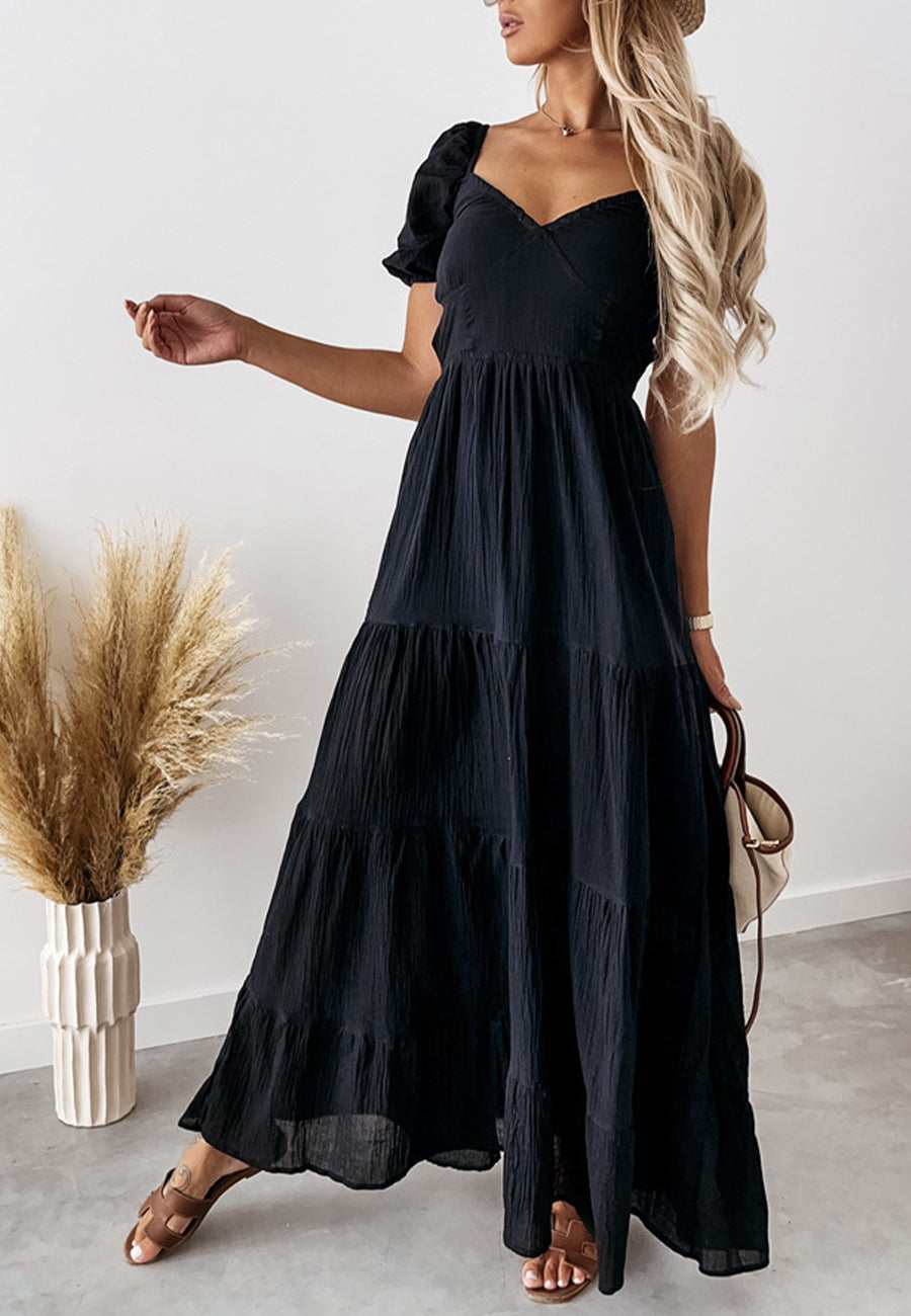 Double Tie Back Maxi Dress