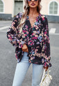 Multicolor Floral Button Blouse