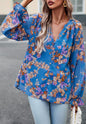 Multicolor Floral Button Blouse