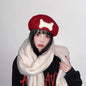 Free Shipping For 'Jingle Kat' Red Kawaii Goth Beret