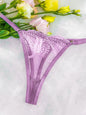 Free Shipping For Purple Embroidery Adjustable Thong