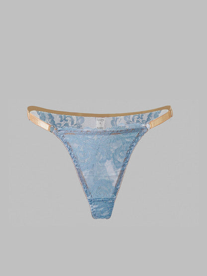 Free Shipping For  Blue Soft Lace Thong