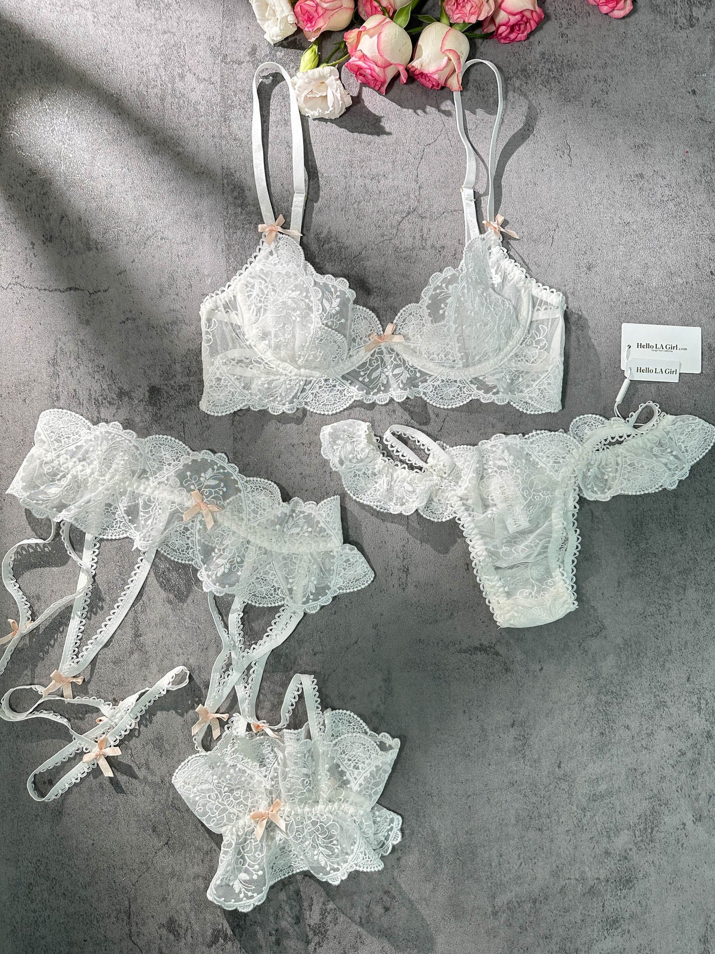 Free Shipping For  Sexy Soft See Through Lingerie Set