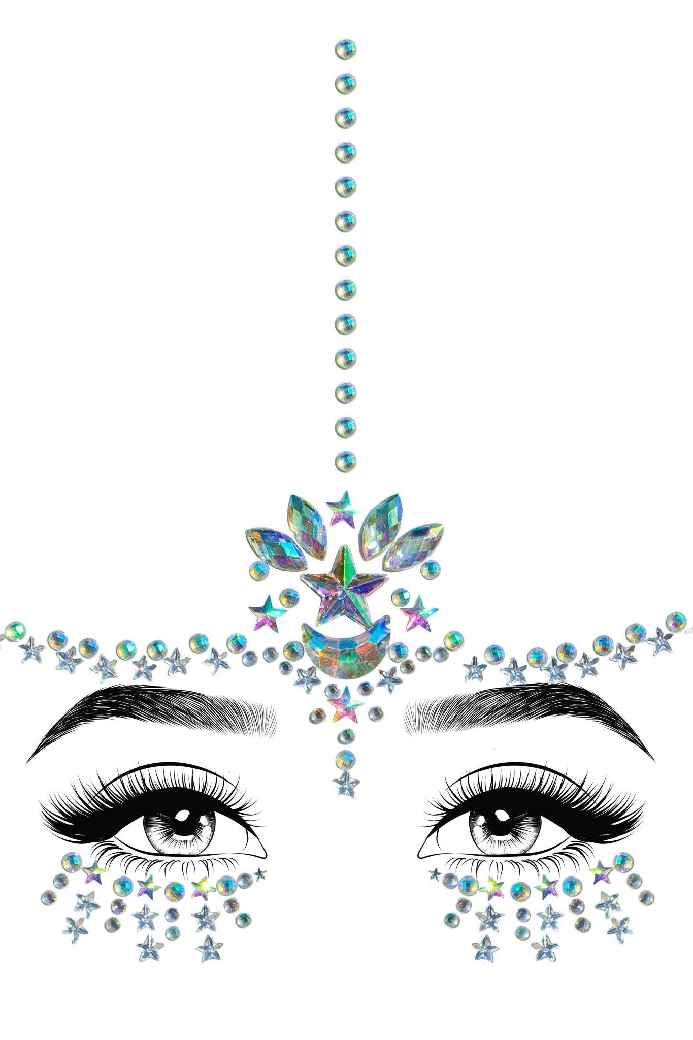 Free Shipping For Karma Adhesive Face Jewels Sticker