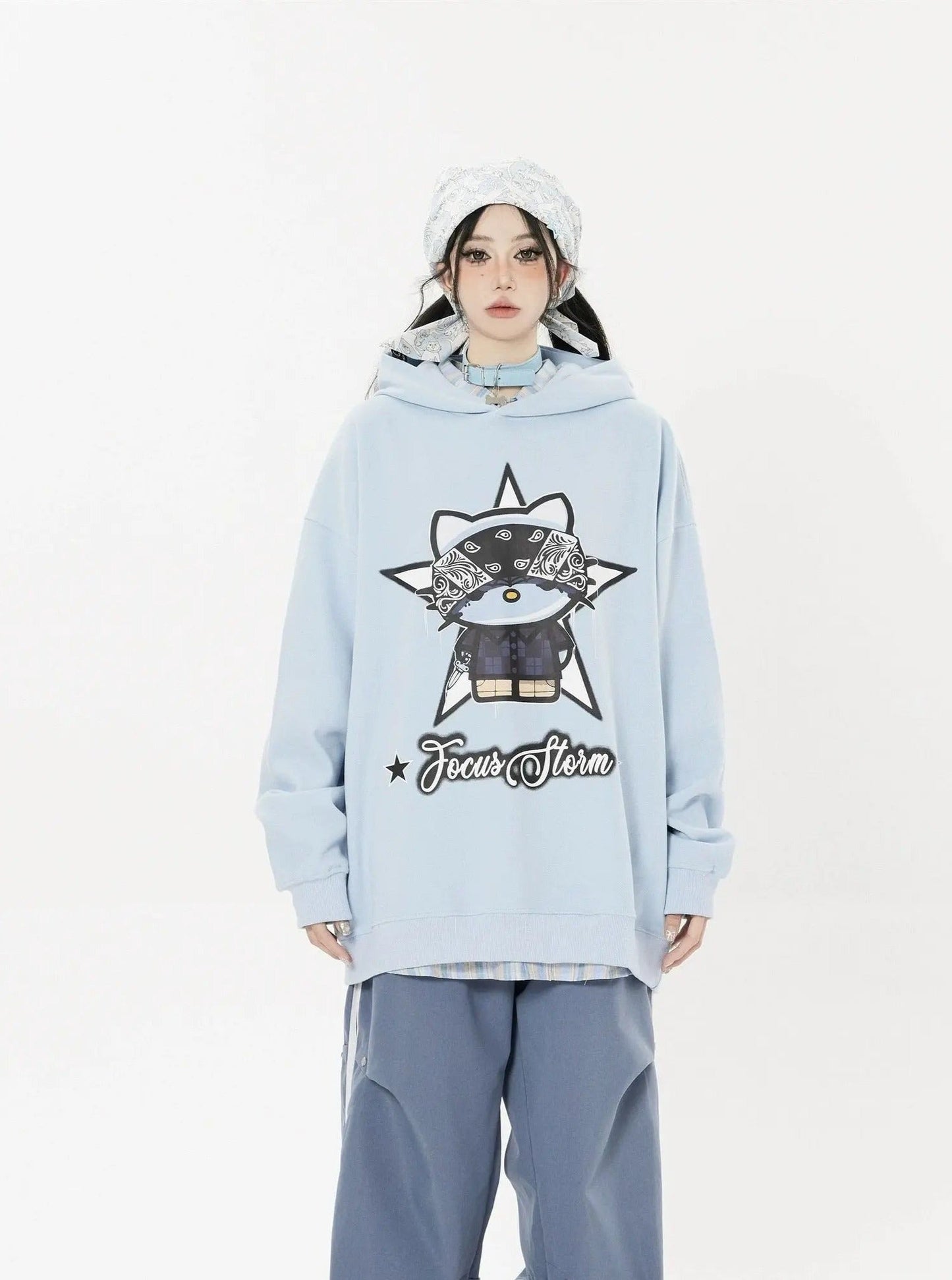 Free Shipping For 'Girl Gvng' Kawaii Cat Couple Sweatshirt