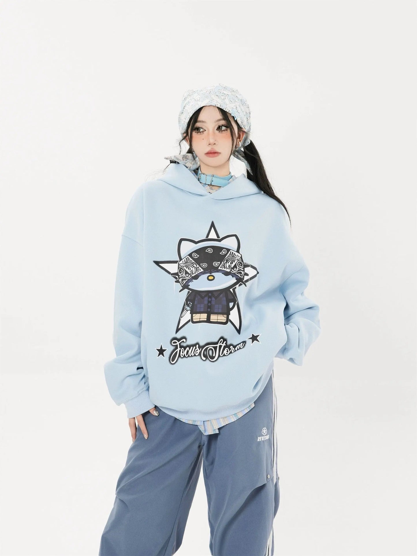 Free Shipping For 'Girl Gvng' Kawaii Cat Couple Sweatshirt