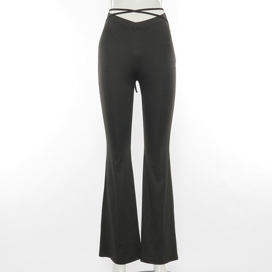 Free Shipping For 'Kill Bill' Technical Low Waisted Drawstring Bell Pants