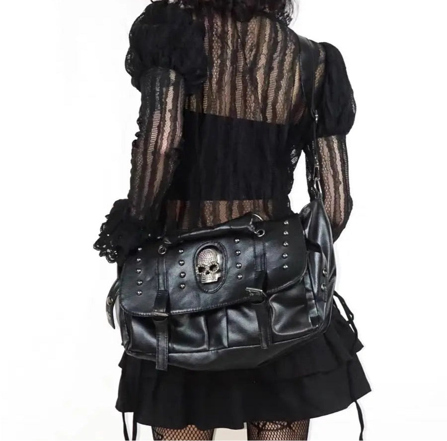 Free Shipping For 'Reborn' Dark Goth Skull Bag