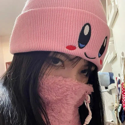 Free Shipping For 'Kirbyy' Knitted Pink Kawaii Beanie Hat