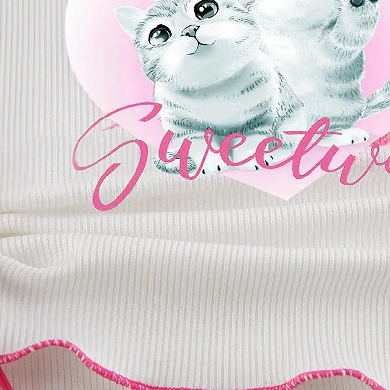 Free Shipping For 'Kitten' E-girl Cat Pattern Short Sleeves Top