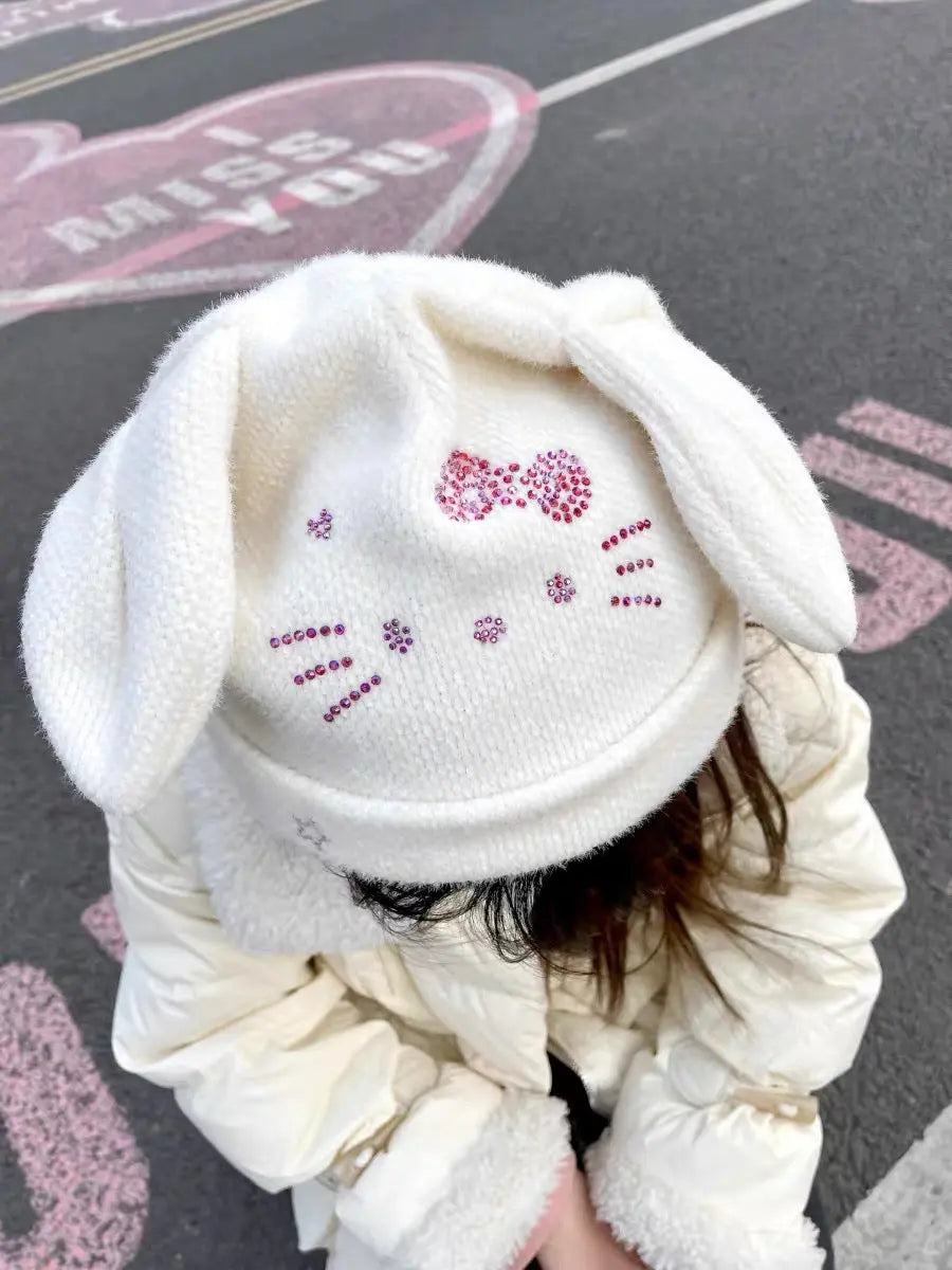 Free Shipping For 'Kitten Crush' Y2k Kawaii Sequins Knitted Hat