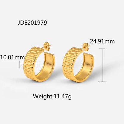 Free Shipping For18K Gold Plated Hoop Earrings