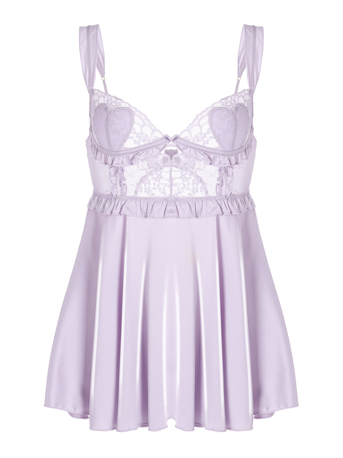 Free Shipping For Purple Soft Satin Slip Dress