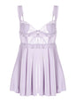 Free Shipping For Purple Soft Satin Slip Dress