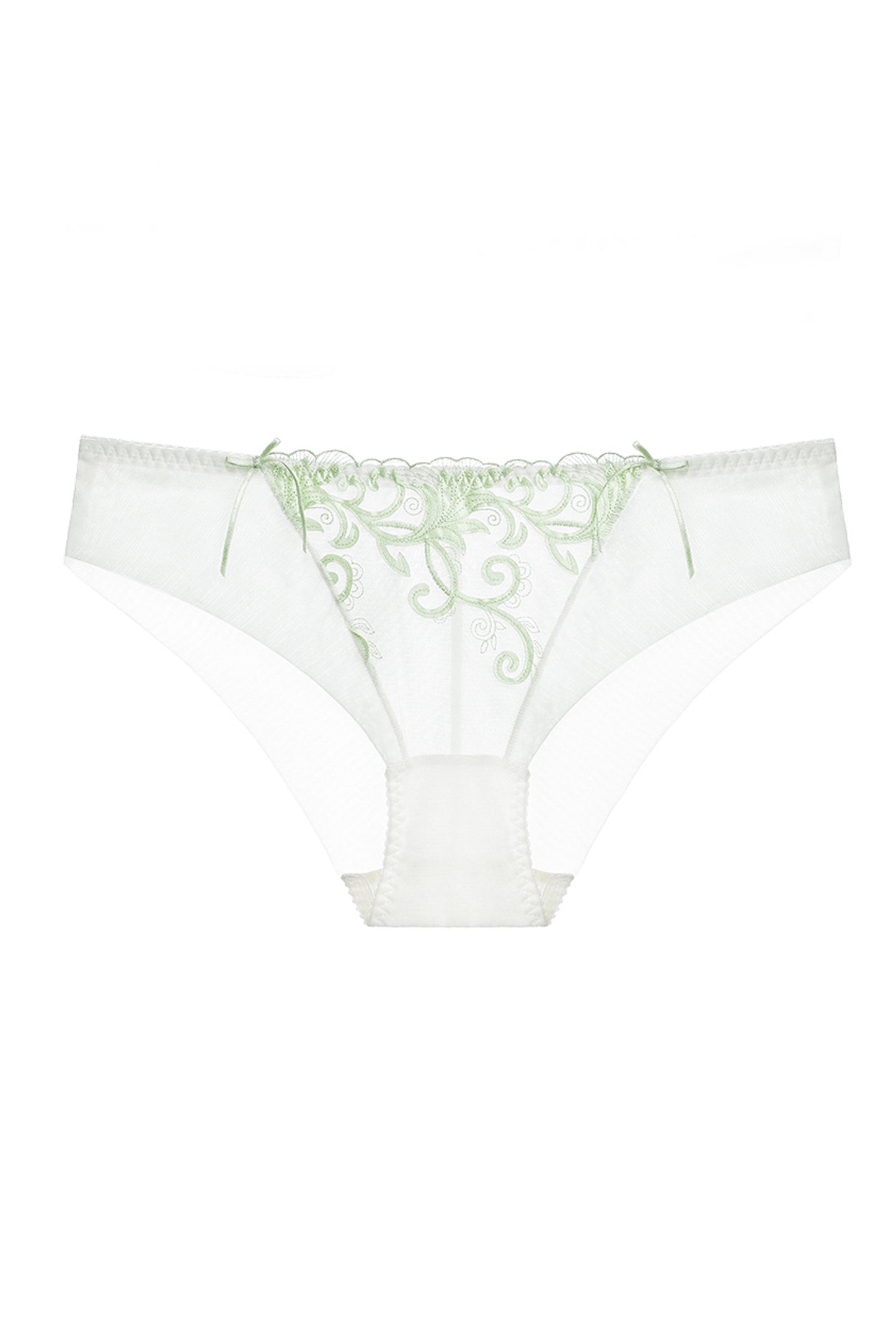 Free Shipping For Sexy White Flower Embroidery Lingerie Panty