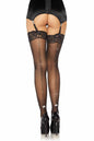 Free Shipping For Lace Top Rhinestone Back Stocking With Bow